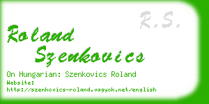 roland szenkovics business card